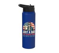 Fête des pères Just a Dad Who Always Came Back With The Milk Stainless Steel Insulated Water Bottle