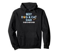 Fête des Pères Meilleur père de Chien et Chat de Tous Les Temps en Fourrure Papa Daddy Parent Men Sweat à Capuche