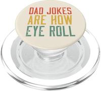 Fête des Pères Papa Jokes are How Eye Roll Retro Papa Daddy Pun PopSockets PopGrip pour MagSafe