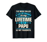 Fête des Pères Papu Is My Name Favorite Vintage Noël Noël T-Shirt