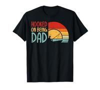 Fête des Pères Pêche Hooked on Being Dad Daddy Papa Fisherman T-Shirt