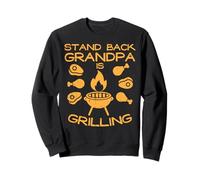 Fête des Pères Stand Back Grandpa is Grilling BBQ Granddad Papa Sweatshirt