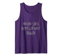 Fête des pères World's Greatest Dad Débardeur, Homme, Violet, XL