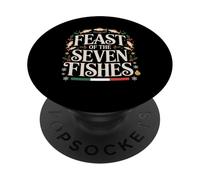 Fête des Sept Poissons Italie La Vigilia Noël Eve Chiffon PopSockets PopGrip Adhésif