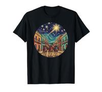 Fête des Trois Rois, Style Nocturne étoilé de la Rue San Jua T-Shirt Graphique avec Valeur