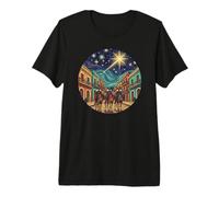 Fête des Trois Rois, Style Nocturne étoilé de la Rue San Jua T-Shirt Haut de Gamme