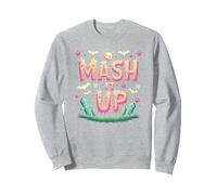 Fête d'halloween Amusante et effrayante avec Monster Mash It Up Sweatshirt, Unisexe pour Adultes, Gris Chiné, L