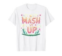 Fête d'halloween Amusante et effrayante avec Monster Mash It Up T-Shirt, Homme, Blanc, M