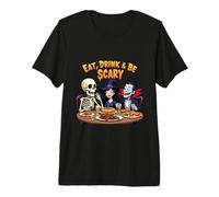 Fête d'halloween « Eat Drink Be Scary » T-Shirt Haut de Gamme