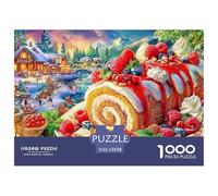 Fête d'hiver Scene 1000 Piece Adults Puzzle Kids Age Games Gifts Birthday Difficult Impossible Challenging & Brainteasing 52x38cm/1000pcs