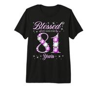 Fête du 81e Anniversaire de la bénédiction de Dieu pour Ses 81 Ans T-Shirt Haut de Gamme