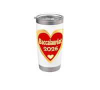Fête du Baccalauréat 26 Bachelier Bachelière - Bac 2026 Gobelet isotherme en acier inoxydable double paroi