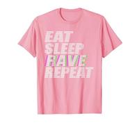 Fête du Festival Eat Sleep Rave Repeat Techno House Music EDM T-Shirt, Homme, Rose, XXL