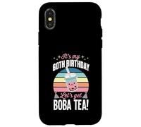 Fête du Jour B sur Le thème du thé Boba « It's My 60th Birthday Let's Get Boba Tea » Coque pour iPhone X/XS