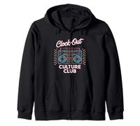 Fête du travail Clock Out Culture Club Sweat à Capuche