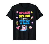 Fête Estivale du 10e Anniversaire de Splish Splash Into Ten à la Piscine T-Shirt Graphique avec Valeur
