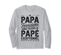 Fête Grand Père Papé Motif Papa Formidable Papé Exceptionnel Manche Longue