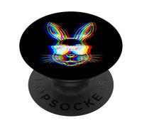 Fête Musicale d'halloween EDM Techno Rave Bunny Trippy Vaporwave PopSockets PopGrip Adhésif