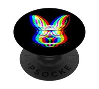 Fête Musicale d'halloween EDM Techno Rave Bunny Trippy Vaporwave PopSockets PopGrip Adhésif