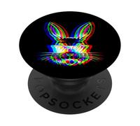 Fête Musicale d'halloween EDM Techno Rave Bunny Trippy Vaporwave PopSockets PopGrip Adhésif