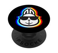 Fête Musicale d'halloween EDM Techno Rave Bunny Trippy Vaporwave PopSockets PopGrip Adhésif