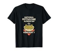 Fête Nationale des fettuccines Alfredo 7 février Pâtes rétro T-Shirt