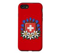 Fête Nationale Suisse Bundesfeier Fleurs alpines Coque pour iPhone SE (2020) / 7/8
