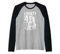 Fête Patriotique du 4 Juillet de la Liberté aux États-Unis Manche Raglan