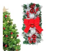 Fête pour escaliers - Décoration de Noël élégante pour escaliers | Luxuriant pin faux avec des accents décoratifs, parfait pour créer une atmosphère festive, idéal pour les fêtes et les réunions de