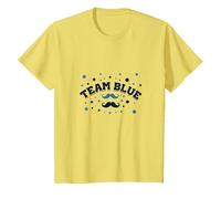 Fête prénatale de la Moustache Bleue de l'équipe T-Shirt, Enfant, Citron, 8 Ans
