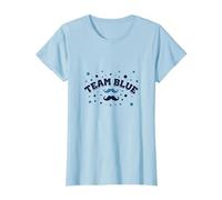 Fête prénatale de la Moustache Bleue de l'équipe T-Shirt, Femme, Bleu Céleste, XXL