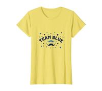 Fête prénatale de la Moustache Bleue de l'équipe T-Shirt, Femme, Citron, M