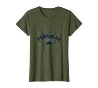 Fête prénatale de la Moustache Bleue de l'équipe T-Shirt, Femme, Olive, XS