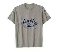 Fête prénatale de la Moustache Bleue de l'équipe T-Shirt, Homme, Ardoise, S