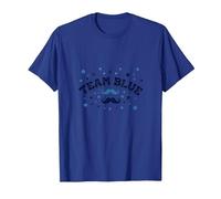 Fête prénatale de la Moustache Bleue de l'équipe T-Shirt, Homme, Bleu Royal, S