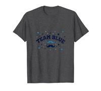 Fête prénatale de la Moustache Bleue de l'équipe T-Shirt, Homme, Chiné Foncé, 3XL
