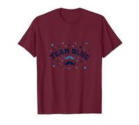 Fête prénatale de la Moustache Bleue de l'équipe T-Shirt, Homme, Marron, 3XL