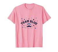 Fête prénatale de la Moustache Bleue de l'équipe T-Shirt, Homme, Rose, 3XL