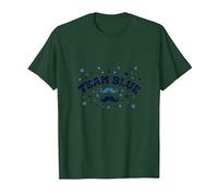 Fête prénatale de la Moustache Bleue de l'équipe T-Shirt, Homme, Vert Forêt, S