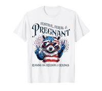 Fête sauvage et enceinte courant sur la liberté et les envies T-Shirt