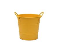 Fête Seau à glace de 600ml, vaisselle en acier inoxydable, seau collation, Mini stockage, poubelle bureau Bac à boissons(Yellow)