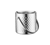 Fête Seau à glace double couche en acier inoxydable, accessoires de bar for la maison, seau champagne for fêtes Bac à boissons(Petit)