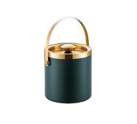 Fête Seau à glace en acier inoxydable, Double isolation, garde froid, Champagne, vin, bière, granulés de, seau glaçons Bac à boissons(Green,Petit)