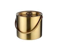 Fête Seau à glace isolé double couche avec couvercle Refroidisseur de vin boissons eau Champagne Bière Convient for une utilisation au bar domicile Bac à boissons(Gold,2l)