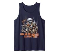 Fête Squelettes Rock et Ambiance Musique Mortelle Débardeur