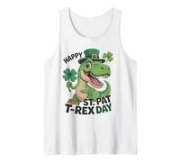 Fête St Patrick's Pat T-Rex Day Kids Trèfle Irlandais Débardeur
