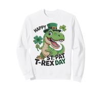 Fête St Patrick's Pat T-Rex Day Kids Trèfle Irlandais Sweatshirt