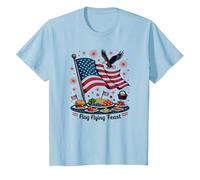 Fête Volante du Drapeau T-Shirt, Enfant, Bleu Céleste, 10 Ans