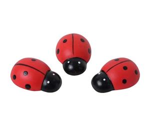 Fêter et recevoir 6 COCCINELLES en Bois DE 3CM