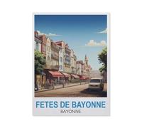 Fêtes de Bayonne Bayonne，for Children 1000 Pieces Bois Puzzle Jigsaws, DIY Casual Puzzles Toys, for Adults and Teenagers Unique Gifts Toys（75x50cm）-HB99